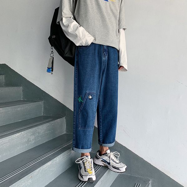 2019 autumn men's stretch slim fit wash jeans cartoon embroidered skinny casual pants tide fashion biker denim trousers -3xl, Blue
2019 autumn men's stretch slim fit wash jeans cartoon embroidered skinny casual pants tide fashion biker denim trousers -3xl, Blue
