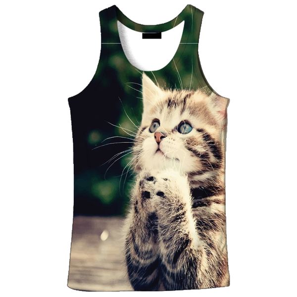 2018 new fashion 3d men' lovely cat print 9 size casual tankcustom-made print ing, White;black
2018 new fashion 3d men' lovely cat print 9 size casual tankcustom-made print ing, White;black