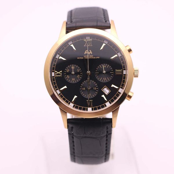 aehibo mens watches roman number markers quartz super chronograph watch 43mm black dial pin buckle date window leather strap wristwatches, Slivery;brown
aehibo mens watches roman number markers quartz super chronograph watch 43mm black dial pin buckle date window leather strap wristwatches, Slivery;brown