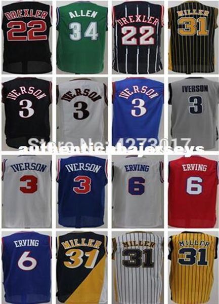 mens 3 allen iverson 6 джулиус эрвинг джерси регги миллер джерси баскетбол джерси xs-6xl жилет майки ncaa, Black;blue
mens 3 allen iverson 6 джулиус эрвинг джерси регги миллер джерси баскетбол джерси xs-6xl жилет майки ncaa, Black;blue