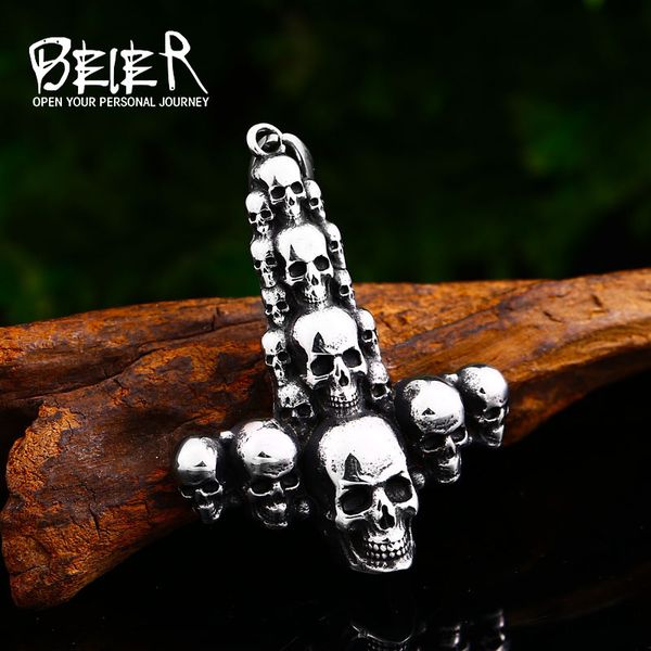 beier vintage cross skull sword pendant for men 316 stainless steel titanium men's neckace pedants unique punk jewelry lhp082, Silver
beier vintage cross skull sword pendant for men 316 stainless steel titanium men's neckace pedants unique punk jewelry lhp082, Silver