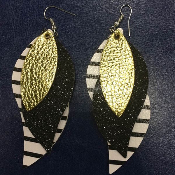 new new glitter leather earrings layered plaid fringe feather earrings exaggerated multi-layer splice leaf shaped, Silver
new new glitter leather earrings layered plaid fringe feather earrings exaggerated multi-layer splice leaf shaped, Silver