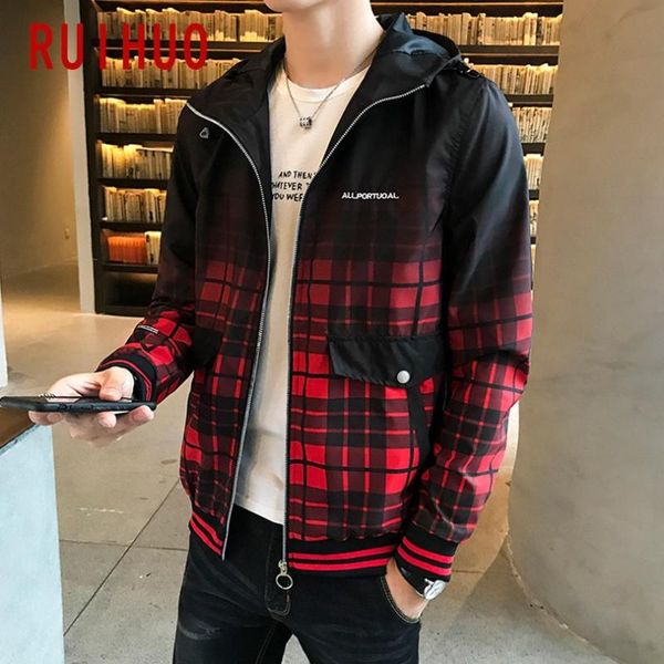ruihuo 2020 new spring red plaid casual hooded jacket men coat brand slim fit bomber jackets men coats windbreaker fashion m-4xl, Black;brown
ruihuo 2020 new spring red plaid casual hooded jacket men coat brand slim fit bomber jackets men coats windbreaker fashion m-4xl, Black;brown