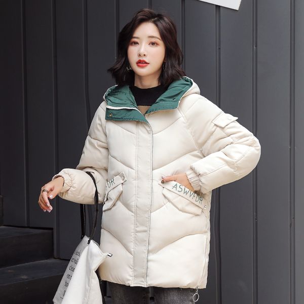2019 winter jacket women hooded cotton padded outwear female coat 4 colors solid ladies parka mujer invierno, Black
2019 winter jacket women hooded cotton padded outwear female coat 4 colors solid ladies parka mujer invierno, Black