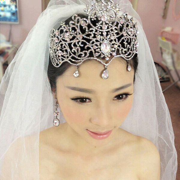 fashion large crystal bridal tiara women pageant crowns clearance bride hair accessories, White;golden
fashion large crystal bridal tiara women pageant crowns clearance bride hair accessories, White;golden