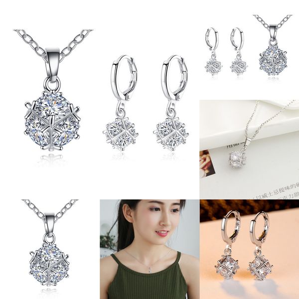 necklace earrings christmas gift concise with wedding engagement jewelry set for women new fashion handmade iced out special charm wedding, Silver
necklace earrings christmas gift concise with wedding engagement jewelry set for women new fashion handmade iced out special charm wedding, Silver