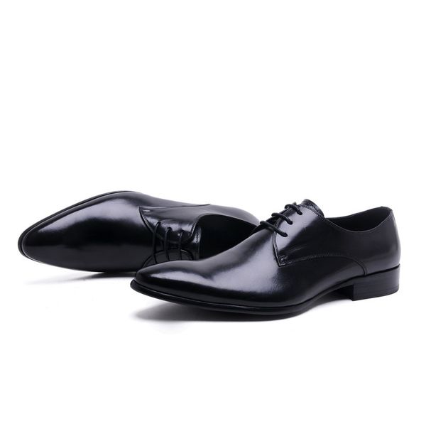 men shoes pointed toe leather shoes formal wear work wear comfortable oxfords large cowhide, Black
men shoes pointed toe leather shoes formal wear work wear comfortable oxfords large cowhide, Black