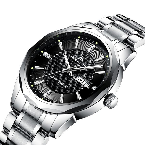 megalith casual waterproof watch for men watch sliver stainless steel analogue calendar quartz watches reloj, Slivery;brown
megalith casual waterproof watch for men watch sliver stainless steel analogue calendar quartz watches reloj, Slivery;brown