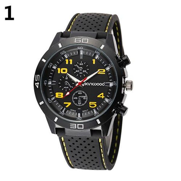 new men's fashion silicone band decorative dials sports analog quartz wrist watch, Slivery;brown
new men's fashion silicone band decorative dials sports analog quartz wrist watch, Slivery;brown