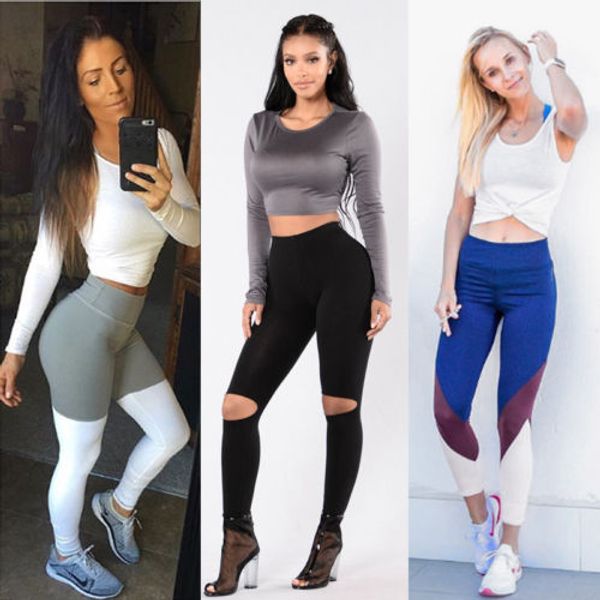 skinny women high waist yoga pants fitness leggings jogging workout gym exercise sport trouser, White;red
skinny women high waist yoga pants fitness leggings jogging workout gym exercise sport trouser, White;red