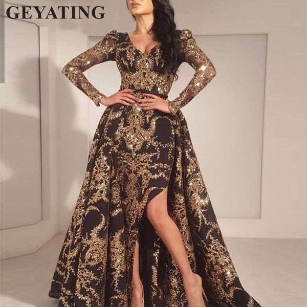 glitter gold sequins long sleeves arabic evening dress detachable train black dubai kaftan prom dresses long formal party gowns, White;black
glitter gold sequins long sleeves arabic evening dress detachable train black dubai kaftan prom dresses long formal party gowns, White;black