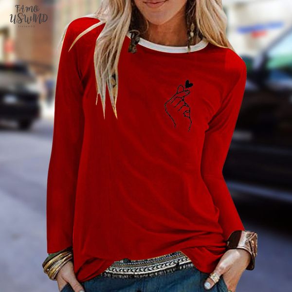 women tshirt finger printing long sleeve t shirt women casual bottoms ladies o neck friends tee shirt femme polera mujer, White
women tshirt finger printing long sleeve t shirt women casual bottoms ladies o neck friends tee shirt femme polera mujer, White