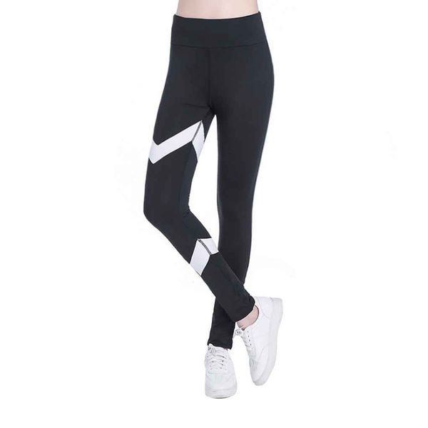women printed white striped sports leggings elastic high waist fitness yoga pants, White;red
women printed white striped sports leggings elastic high waist fitness yoga pants, White;red