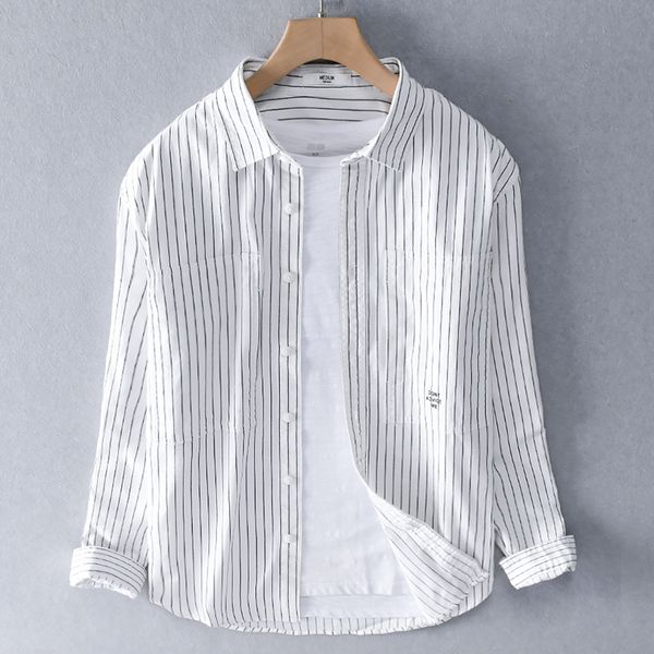 2020 new arrival long-sleeved brand cotton shirt men stripe white shirts for men casual fashion shirt mens chemise overhemd, White;black
2020 new arrival long-sleeved brand cotton shirt men stripe white shirts for men casual fashion shirt mens chemise overhemd, White;black