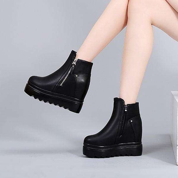 swyivy shoes woman winter warm snow boots platform leather 2018 female casual shoes high zipper lady fur wedge snow boots, Black
swyivy shoes woman winter warm snow boots platform leather 2018 female casual shoes high zipper lady fur wedge snow boots, Black