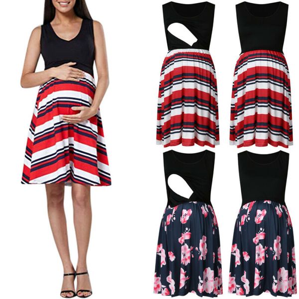 pudcoco new arrival women pregnant maternity nursing breastfeeding summer sleeveless floral striped vestidos dresses, White
pudcoco new arrival women pregnant maternity nursing breastfeeding summer sleeveless floral striped vestidos dresses, White
