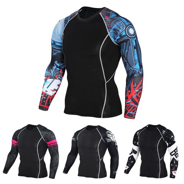 men's fitness training long sleeve rashguard t-shirt fitness compression shirt elastic gym running underwear ing, Black;blue
men's fitness training long sleeve rashguard t-shirt fitness compression shirt elastic gym running underwear ing, Black;blue