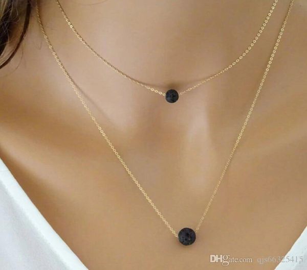 black volcanic stone double necklaces stylish decoration unusual gold pendantpendants simple gift chains and necklaces, Silver
black volcanic stone double necklaces stylish decoration unusual gold pendantpendants simple gift chains and necklaces, Silver