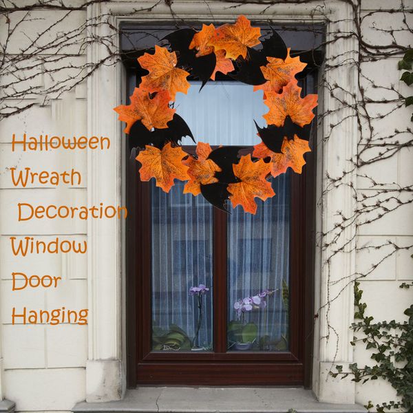 halloween wreath door hanging thanksgiving decoration bat wreath bar decoration window hanging halloween maple leaf wreath jj19945, Silver
halloween wreath door hanging thanksgiving decoration bat wreath bar decoration window hanging halloween maple leaf wreath jj19945, Silver