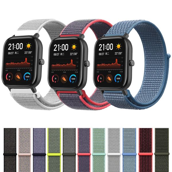 wrist strap for huami amazfit gts smart watch woven nylon loop band bracelet for amazfit gtr 42mm/bip lite watchband 20mm, Black;brown
wrist strap for huami amazfit gts smart watch woven nylon loop band bracelet for amazfit gtr 42mm/bip lite watchband 20mm, Black;brown