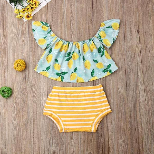 emmababy summer toddler baby girl clothes off shoulder lemon print striped short pants 2pcs outfits clothes summer, White
emmababy summer toddler baby girl clothes off shoulder lemon print striped short pants 2pcs outfits clothes summer, White