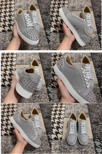 luxury designer red bottom men shoes seavaste 2 orlato sneaker sliver glitter leather spikes comfort walking shoes wedding dress with box, Black
luxury designer red bottom men shoes seavaste 2 orlato sneaker sliver glitter leather spikes comfort walking shoes wedding dress with box, Black
