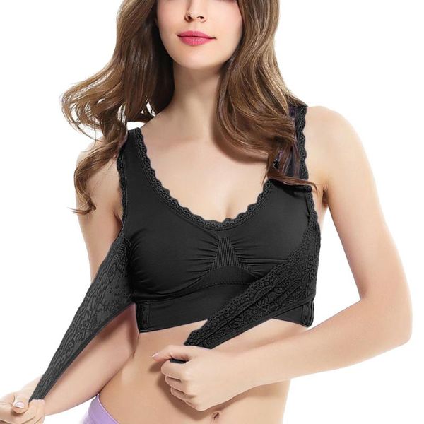 bras women lady front cross adjustable side buckle cotton lace bodysuit vest wireless sport bra solid fashion c0523, Red;black
bras women lady front cross adjustable side buckle cotton lace bodysuit vest wireless sport bra solid fashion c0523, Red;black