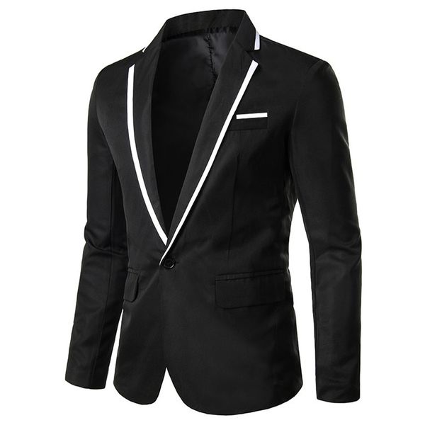 men's jacket fashion casual solid blazer business wedding party outwear coat suit jacket men casacas para hombre streetwear, Black;brown 
men's jacket fashion casual solid blazer business wedding party outwear coat suit jacket men casacas para hombre streetwear, Black;brown