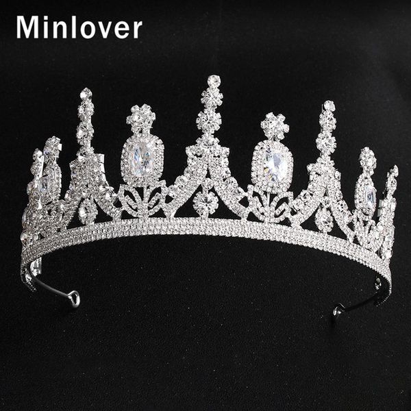 minlover european women silver color bride crowns tiaras rhinestone princess engagement wedding bridal hair accessories hg214, Golden;white
minlover european women silver color bride crowns tiaras rhinestone princess engagement wedding bridal hair accessories hg214, Golden;white