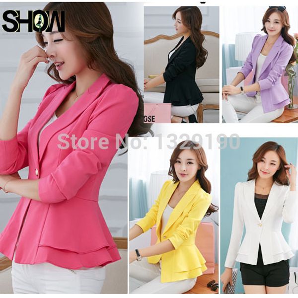 women's suits & blazers women fashion 2021 business formal work coat elegant ruffle blue yellow white black jacket office peplum blazer
women's suits & blazers women fashion 2021 business formal work coat elegant ruffle blue yellow white black jacket office peplum blazer