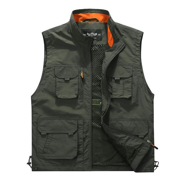 outdoor casual men's vest multi-pockets zipper jackets sleeveless male pgraphy fishing men's tourism drift vests, Gray;blue
outdoor casual men's vest multi-pockets zipper jackets sleeveless male pgraphy fishing men's tourism drift vests, Gray;blue