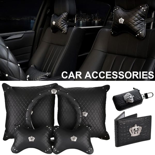 crystal crown car seat interior accessories set steering wheel cover headgear neck care lumbar pillow key package ladies series
crystal crown car seat interior accessories set steering wheel cover headgear neck care lumbar pillow key package ladies series