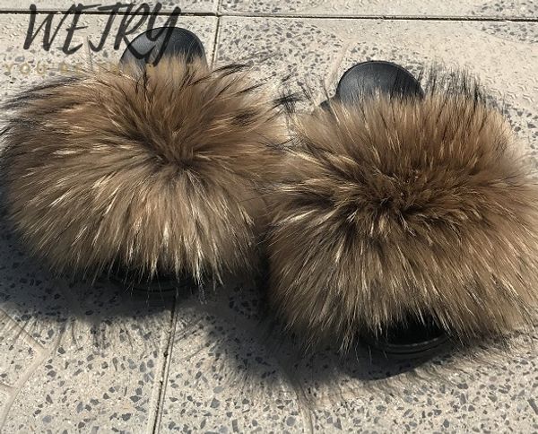 women fur slippers real fur slides lovely plush slippers woman summer home sandals women slides furry flip flops hot, Black
women fur slippers real fur slides lovely plush slippers woman summer home sandals women slides furry flip flops hot, Black