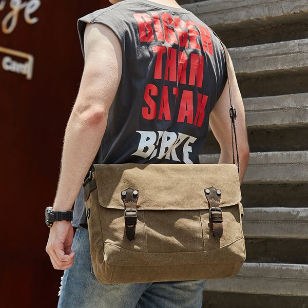 new 2020 men's canvas shoulder bag retro leisure messenger bag briefcase postman
new 2020 men's canvas shoulder bag retro leisure messenger bag briefcase postman
