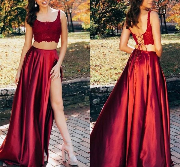 burgundy 2 pieces homecoming prom dresses long side split lace corset back spaghetti graduation dress cocktail party gowns cheap, Blue;red
burgundy 2 pieces homecoming prom dresses long side split lace corset back spaghetti graduation dress cocktail party gowns cheap, Blue;red