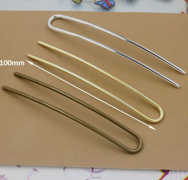 10pcs/lot 100mm*3mm hair sticks copper gold/dull silver/bronze colors plated u shape hair pins blank base setting hairwear find, Golden;white
10pcs/lot 100mm*3mm hair sticks copper gold/dull silver/bronze colors plated u shape hair pins blank base setting hairwear find, Golden;white