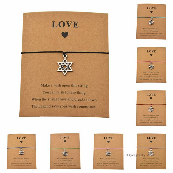 New 2019 Lucky Vintage Casual Je Star Of David Charm Make A Love Cards Bracelets Adjustable Jewelry Gifts For Women Men
New 2019 Lucky Vintage Casual Je Star Of David Charm Make A Love Cards Bracelets Adjustable Jewelry Gifts For Women Men