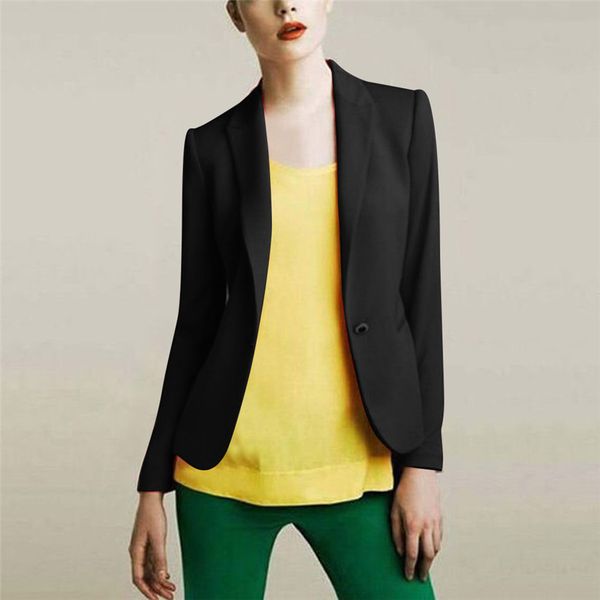 office ladies women coat women's casual solid long-sleeved button slim cardigan blazer coat outwear clothe short bomber jacket, Black;brown
office ladies women coat women's casual solid long-sleeved button slim cardigan blazer coat outwear clothe short bomber jacket, Black;brown