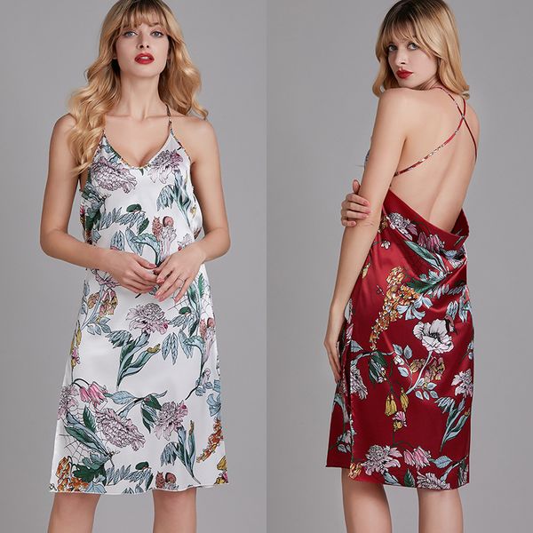sleeveless nighties printed nightgown women's lingeries silk satin night dress nightdress sleepwear home wear, Black;red
sleeveless nighties printed nightgown women's lingeries silk satin night dress nightdress sleepwear home wear, Black;red