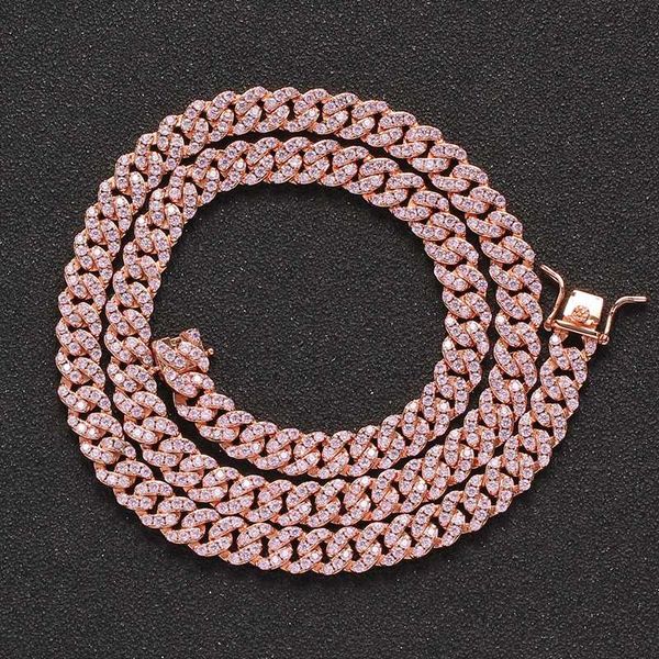 8mm wide pink cubic zirconia paved bling iced out rose gold cuban chain chokers necklaces for men women hip hop rapper jewelry, Silver
8mm wide pink cubic zirconia paved bling iced out rose gold cuban chain chokers necklaces for men women hip hop rapper jewelry, Silver