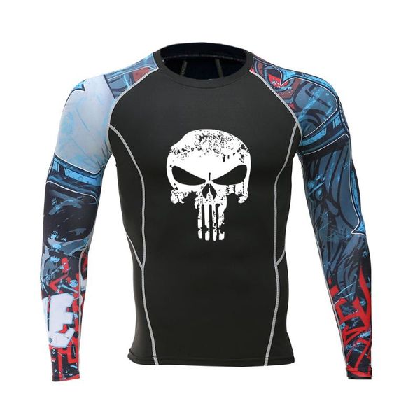 logo custom quick dry t-shirt punisher new men's gym rashguard sportswear compression fitness running jersey sport shirt men, Black;blue
logo custom quick dry t-shirt punisher new men's gym rashguard sportswear compression fitness running jersey sport shirt men, Black;blue