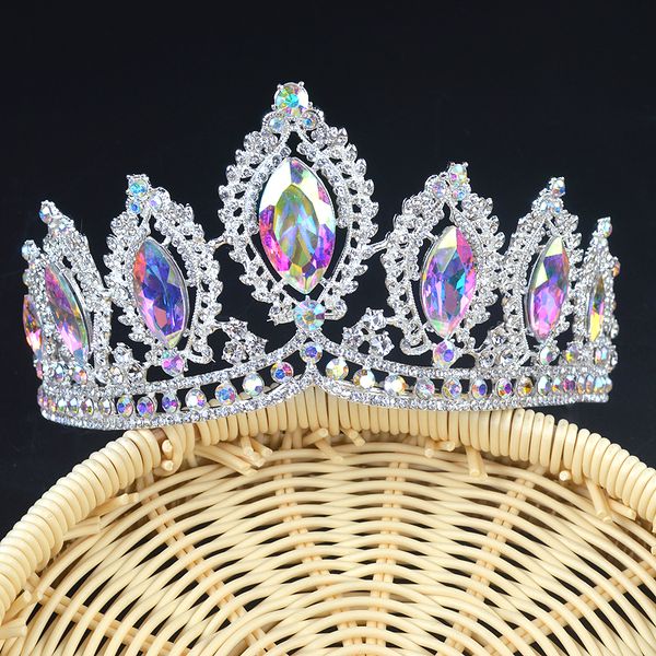 luxury vintage silver ab wedding crown alloy bridal tiara baroque queen king crown marquise rhinestone half round tiara crown, Golden;white
luxury vintage silver ab wedding crown alloy bridal tiara baroque queen king crown marquise rhinestone half round tiara crown, Golden;white