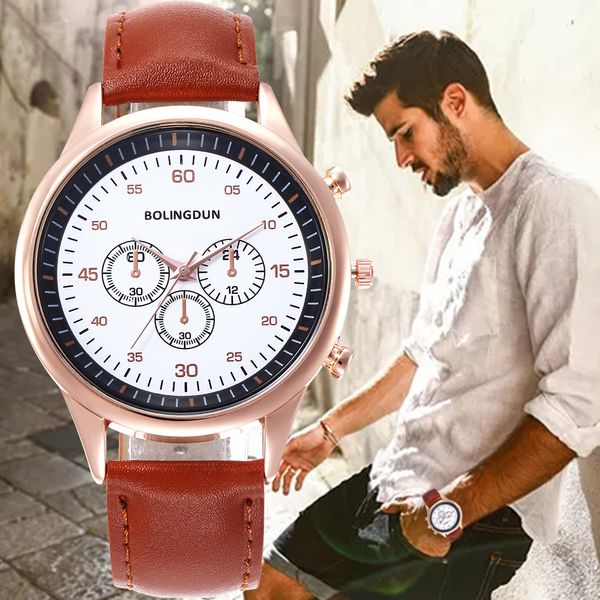 

Мужская роскошная мода кварцевые часы мужские дизайнерские часы кожаные военные