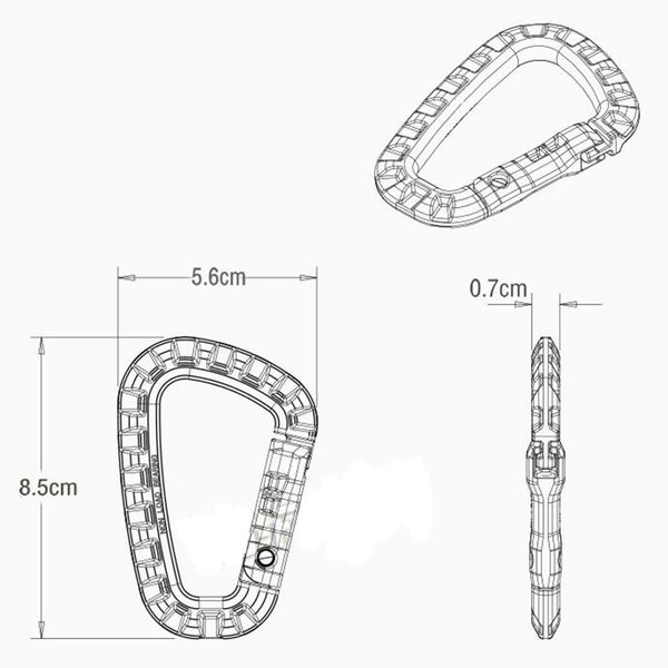 edc plastic steel pvc d type carabiner buckle outdoor camping tactical equipment tourism portable mini tools climbing ropes
edc plastic steel pvc d type carabiner buckle outdoor camping tactical equipment tourism portable mini tools climbing ropes