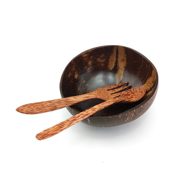 zero waste creative natural coconut bowl with reusable fork spoon fruit and salad soup storage handicraft art work decoration
zero waste creative natural coconut bowl with reusable fork spoon fruit and salad soup storage handicraft art work decoration