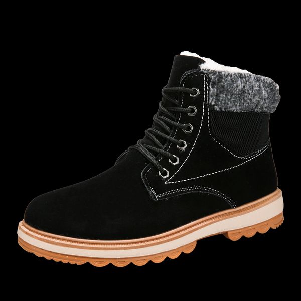 2019 new warm snow boots men plus velvet men's shoes outdoor cold boots waterproof men's high-gang cotton *2927, Black
2019 new warm snow boots men plus velvet men's shoes outdoor cold boots waterproof men's high-gang cotton *2927, Black