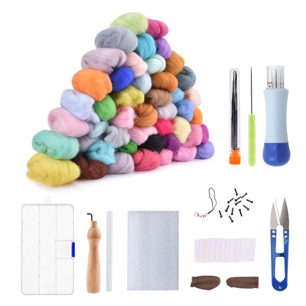 50 36 color needles felting wool felt kit tool knitting handicraft mold sewing accessories needlework spinning craft set zbtsv, Black
50 36 color needles felting wool felt kit tool knitting handicraft mold sewing accessories needlework spinning craft set zbtsv, Black