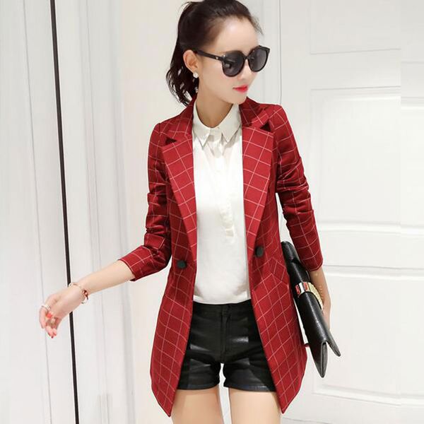 plus size plaid women blazer 2019 spring autumn medium-long suit blazer outerwear fashion long sleeve women blazers and jackets, White;black
plus size plaid women blazer 2019 spring autumn medium-long suit blazer outerwear fashion long sleeve women blazers and jackets, White;black