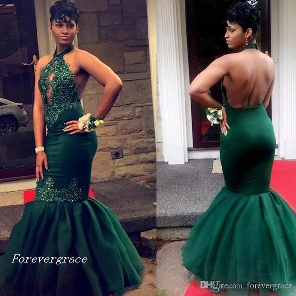 2019 dark green lace appliques black girls prom dress halter keyhole neck sleeveless tulle sweep train party gown custom made plus size
2019 dark green lace appliques black girls prom dress halter keyhole neck sleeveless tulle sweep train party gown custom made plus size