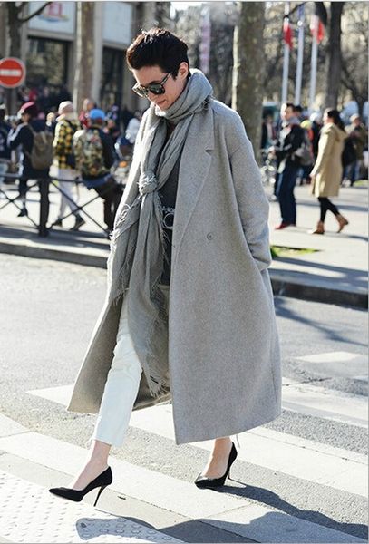 women 's grey wool coats winter long coat new design warm x -long oversize imitation cashmere coats light grey, Black
women 's grey wool coats winter long coat new design warm x -long oversize imitation cashmere coats light grey, Black